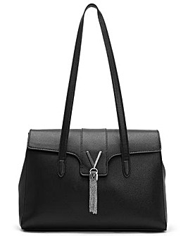 Valentino Bags Relax Embossed Logo Flapover Shoulder Bag | Simply Be
