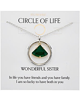 Notes from the Heart Circle of Life Wonderful Sister Pendant