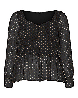 Vero Moda Spot Button Up Blouse