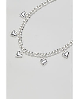 Mood Silver Polished Puffed Charm Chain Necklace