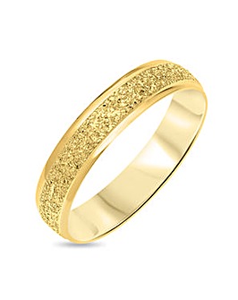 9CT Gold Sparkle 4mm Wed Band