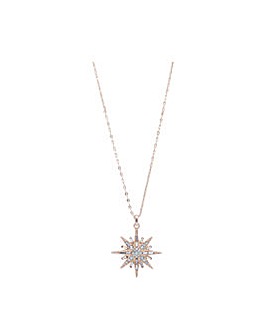 Jon Richard Radiance Collection Rose Gold Plated Star Pendant Necklace