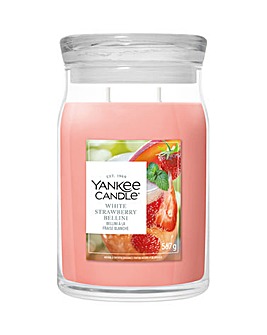 Yankee Candle Signature Large White Strawberry Bellini