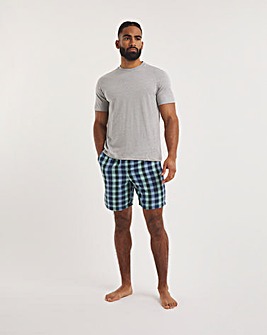 Jersey Tee and Woven Check Short Set