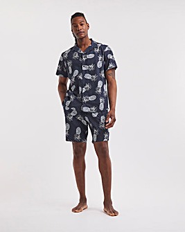 Pineapple Print Woven Pyjama Set