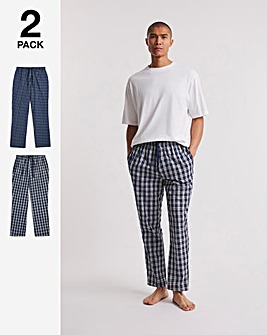 2 Pack Check Woven PJ Trousers