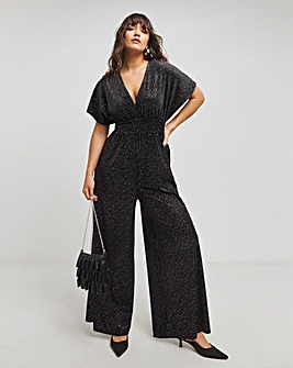 Twisted Wunder Samantha Glitter Stripe Velvet Jumpsuit