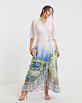 Hope & Ivy Elise Maxi Wrap Dress