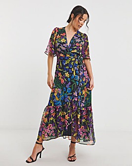 Hope & Ivy Nesta Maxi Wrap Dress