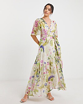 Hope & Ivy Valentina Wrap Maxi Dress