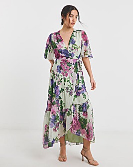 Hope & Ivy Pricilla Wrap Maxi Dress