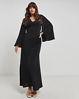 Flounce London Sparkle Lurex Jersey Maxi Dress