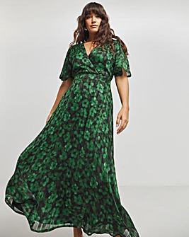 Flounce London Leopard Maxi Dress