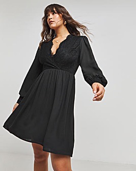 Flounce London Lace Mini Dress