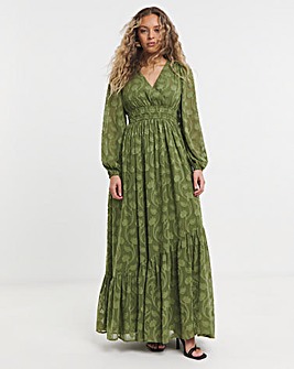 Lovedrobe Tie Back Maxi With Asymmetric Split Hem