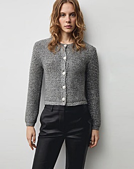 Mango Lurex Knitted Jacket