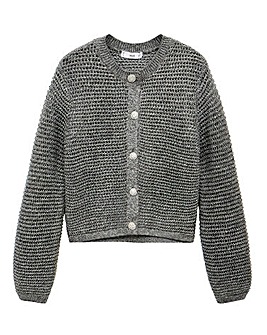 Mango Lurex Knitted Jacket