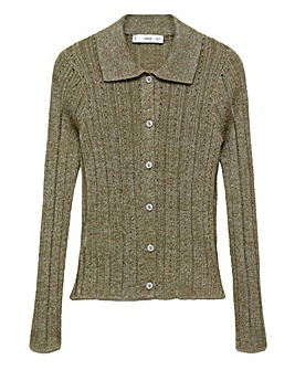 Mango Cotillon Ribbed Cardigan