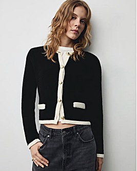 Mango Knitted Button Jacket