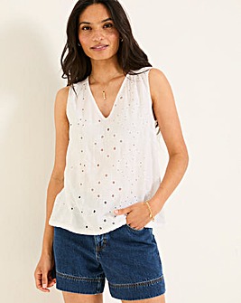 Fatface Frill Emb Tunic