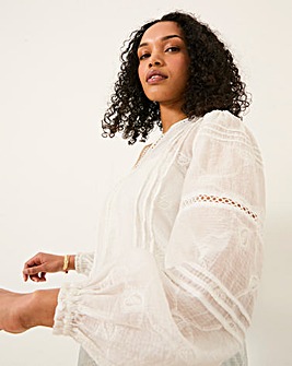 Fatface Copper & Black Jasmine Decorative Blouse