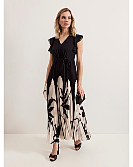 Phase Eight Uma Printed Pleat Maxi Dress