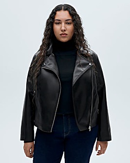 Mango Liz Faux Leather Biker Jacket