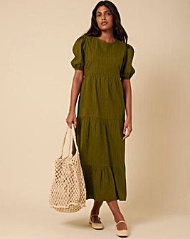 Nobody's Child Tiered Midi Dress