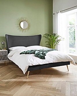Markle Velvet Bed Frame with Quilted Mattress