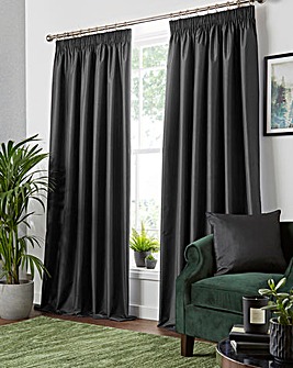 Faux Silk Pencil Pleat Blackout Curtains