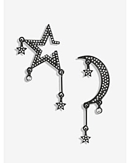 Mood Star and Moon Drop Earrings