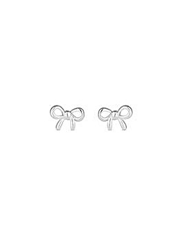 Simply Silver 925 Bow Stud Earrings