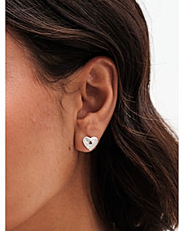 Simply Silver 925 Knot Heart Studs