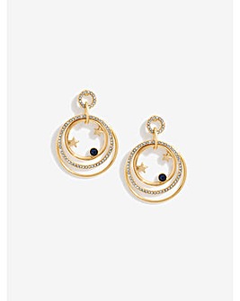 Mood Gold Crystal Celestial Earrings