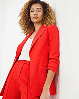 Red Single Breasted Blazer