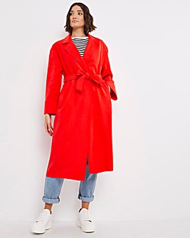 Red Trench Waterfall Jacket