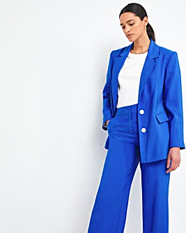 Relaxed Blazer with Contrast Buttons