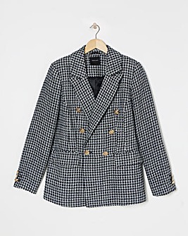 Double Breasted Boucle Blazer