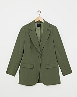 Straight Fit Twill Blazer