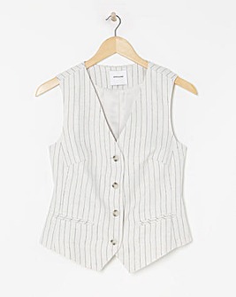 Pinstripe Linen Waistcoat