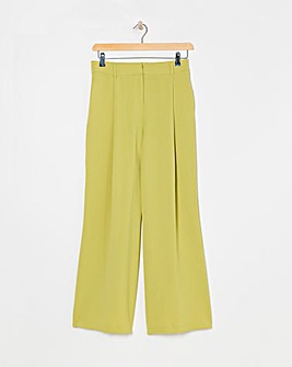 Textured Pleated Wide Leg Trousers