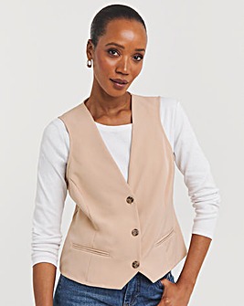 Unlined Button Front Waistcoat