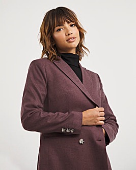 Plum Marl Double Breasted Blazer