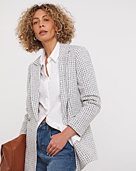 Easy Double Breasted Boucle Blazer