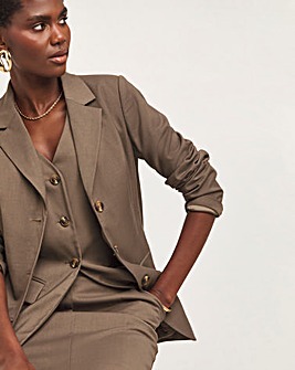 Neutral Single Breasted Blazer