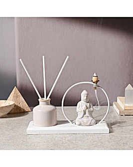 Serenity Buddha Incense & Diffuser Holder Gift Set