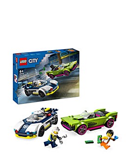 LEGO City Police Car and Muscle Car Chase Building Toy 60415