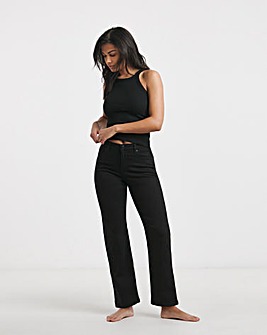 Simply Be Womens 24/7 Stretch Straight Leg Jeans - Black