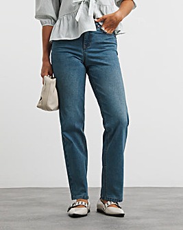 24/7 Western Blue Straight Leg Jeans