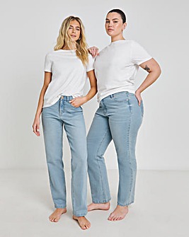 24/7 Light Wash Straight Leg Jeans